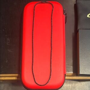 BLACK RHODIUM 2MM DIAMOND TENNIS CHAIN 20IN 14K GOLD PLATED CZ BLACK DIAMONDS